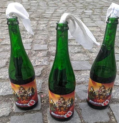 ukrainian brewery switches to molotov cocktails in bottles of its putin is a d head beer
