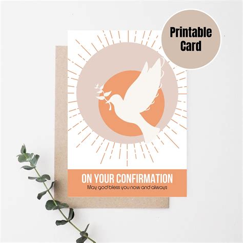 Confirmation Card Printable Confirmation Card Printable Card Etsy