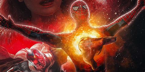 Wanda And Vision Fight Maguires Spider Man In Doctor Strange 2 Fan Art