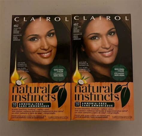 2 Clairol Natural Instinct 4bz Double Espresso Dark Bronze Brown Hair