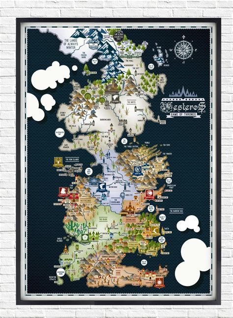 Game Of Thrones Westeros Map A1 Poster