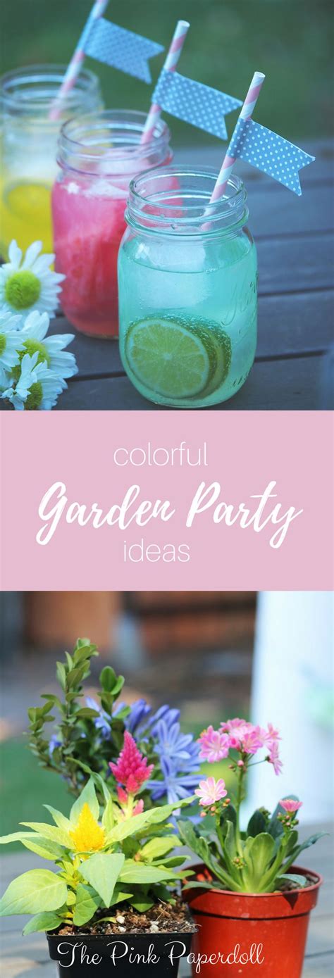 Make It A Colorful Affair With Easy Tips For Hosting A Summer Garden Party With Drinks Flowers