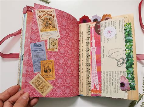 Junk Journal Embellished Handmade Notebook Treasure Book Etsy
