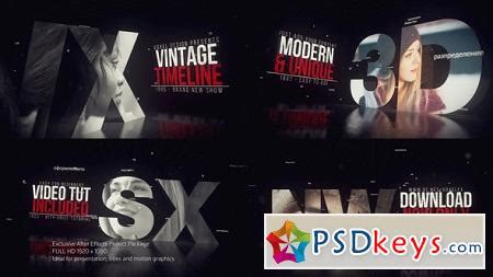 These video templates include commercial and marketing templates such as intros, column packaging, corporate promotion, etc. Vintage Timeline Title 22861082 After Effects Template ...