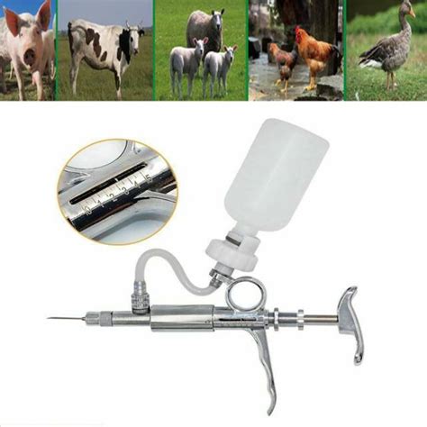 Automatic Livestock Continuous Syringe With Bottles Veterinary