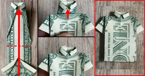 Dollar Bill Origami Shirt 9 Step Guide The Daily Dabble