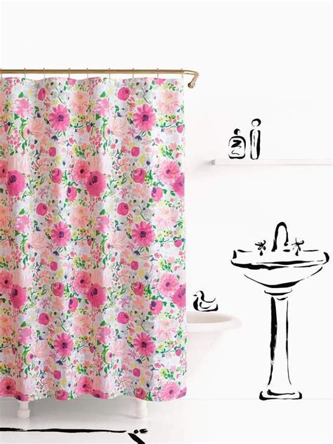 Kate Spade Dahlia Shower Curtain Bathroomshowernew Floral Shower