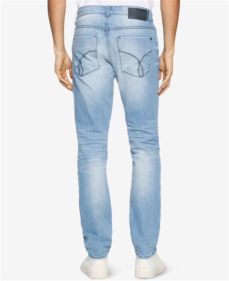 Lyst Calvin Klein Jeans Mens Slim Straight Pure Blue Jeans In Blue