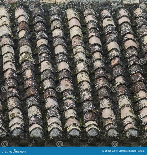 Old Roof Of Tiles Texture Background Stock Photo Image Of Grunge