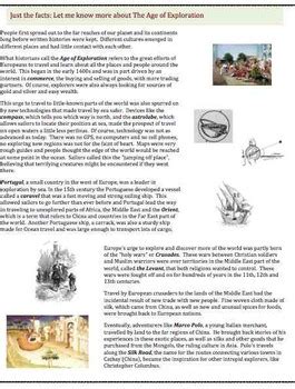 Worksheets are age of exploration work answer key, age of exploration work, he golden age of. The Age of Exploration (10) - Poem, Worksheets and Puzzle ...