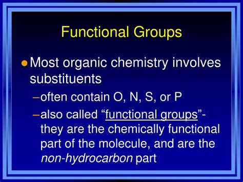 Ppt Chapter 26 “functional Groups And Organic Reactions” Powerpoint