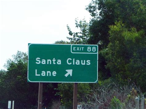 Santa Claus Lane Sign David Valenzuela Flickr