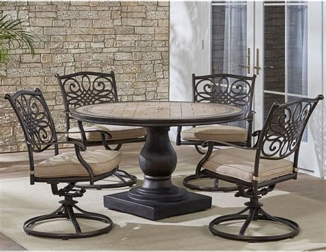 Best 5 Piece Patio Dining Table Set Wrought Iron Home And Home
