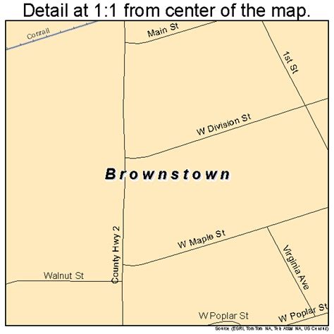 Brownstown Illinois Street Map 1708992