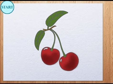 Draw a background for your awesome character. How to draw cherries - YouTube