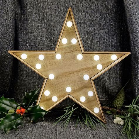 20 Off Gorgeous Large Wooden Star With Led Lights Wooden Stars