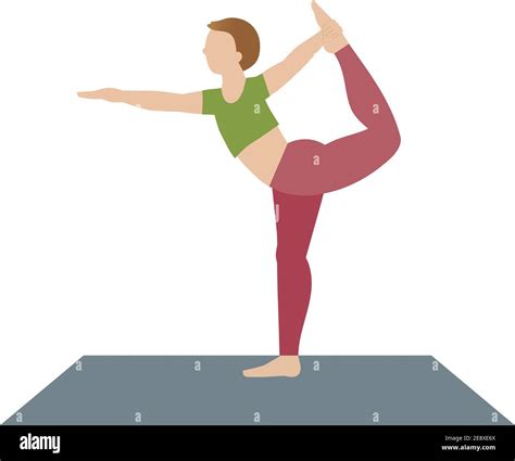 Woman Doing Yoga Pose Illustration Stock Vector Image And Art Alamy