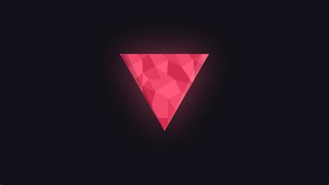 Wallpaper Minimalism Heart Red Logo Triangle Geometry Circle