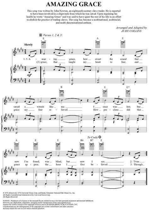 I included the chord symbols and the notation of the exact piano. Amazing Grace Chords Piano / John Newton "Amazing Grace" Sheet Music Notes, Chords ... : Learn ...