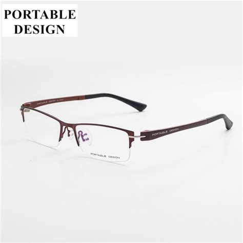 Men Style Titanium Alloy Half Rimless Fashion Eye Glasses2017 New