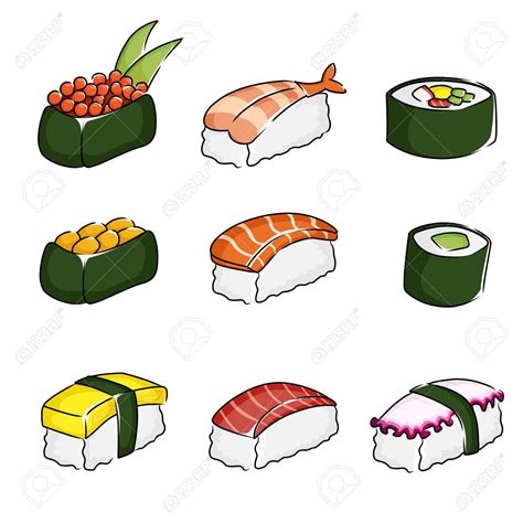 Realistic Sushi Drawing