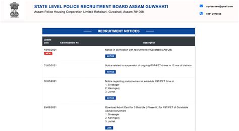 Assam Police Constable Recruitment Application Form