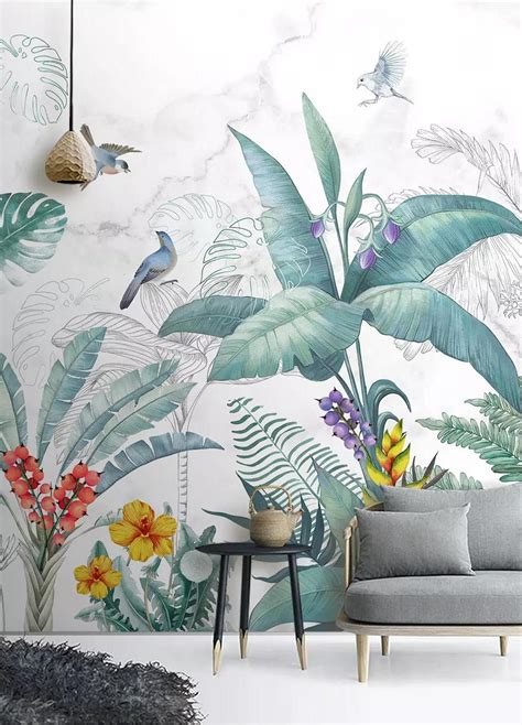 Famous Tropical Leaves Wall Mural References