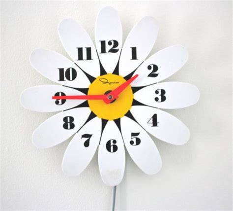 Decorative Vintage Ingraham Daisy Clock By Arthags On Etsy