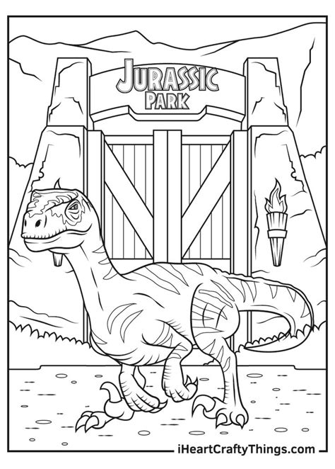 Jurassic Park Coloring Pages In 2021 Jurassic Park Coloring Pages