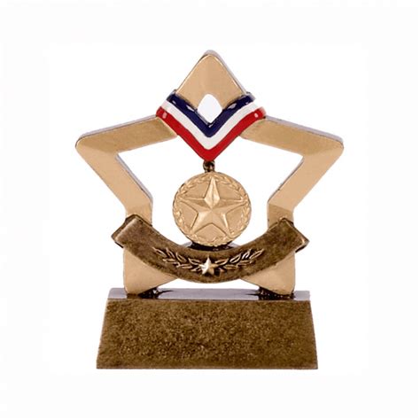We believe in teamwork, plain and simple. Gold Sports Medal Mini Star Trophy