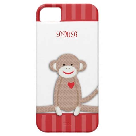 Sock Monkey Monogram Iphone 5 Case Zazzle