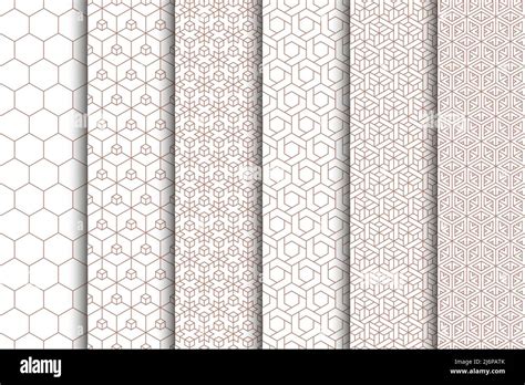 Geometric Seamless Patterns Set Vector Illustration Of Abstract