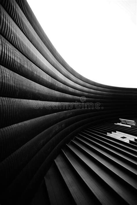Modern Abstract In Architectural Shapes Black And White Shot Stock