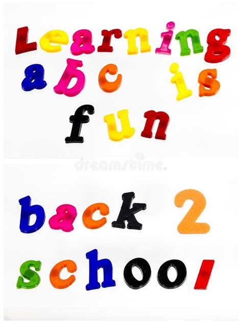 Back To School Learning Fun Abc English Language Alphabet Stock Photo