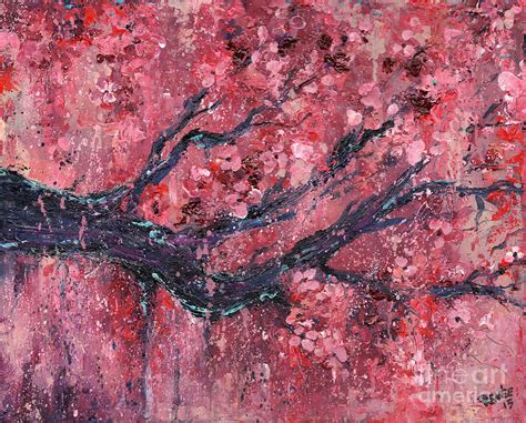 Cherry Blossom Abstract Painting By Renee Lavoie Fine Art America