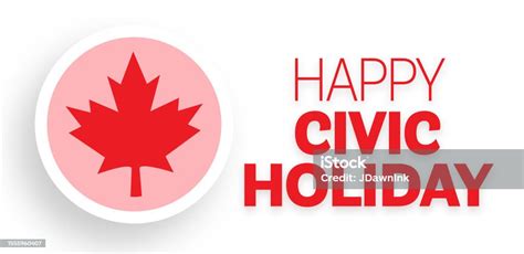 Happy Civic Holiday Canada Greeting Web Banner Design Template Stock