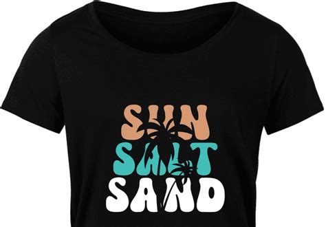 Beach Vibes Tshirt Design Palm Trees Sun Salt Sand Free Svg File