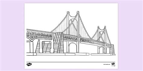 Free Golden Gate Bridge Colouring Colouring Sheets