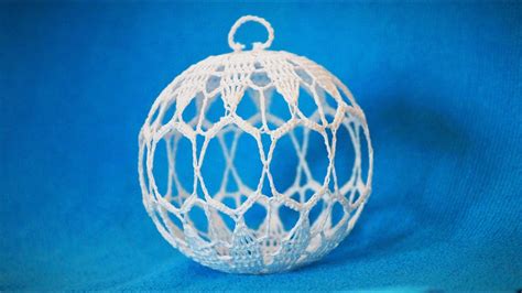 Christmas Crochet Lace Ball Ornament Tutorial Youtube