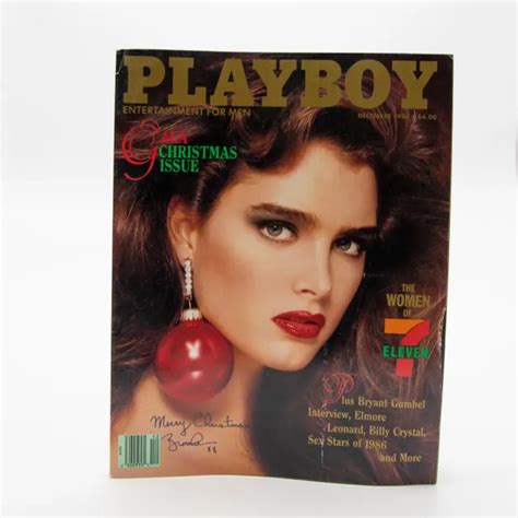 Playboy Magazine December Brook Sheilds Gala Christmas Issue W
