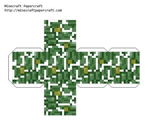 9new Minecraft Jungle Tree Papercraft Bluestarwife