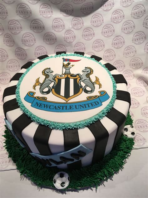 This football cake has a crazy hack to get a perfect football shape without tedious trimming! Newcastle united cake | Football cake, Cake