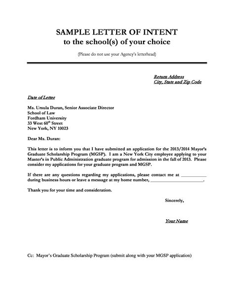 Free Letter Of Intent Template For Employment Printable Templates