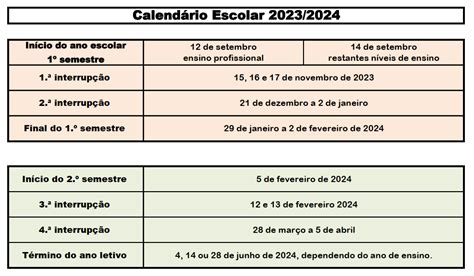 Calendário Escolar 2023 2024