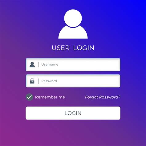Premium Vector Modern Login Page Template With Gradient Background