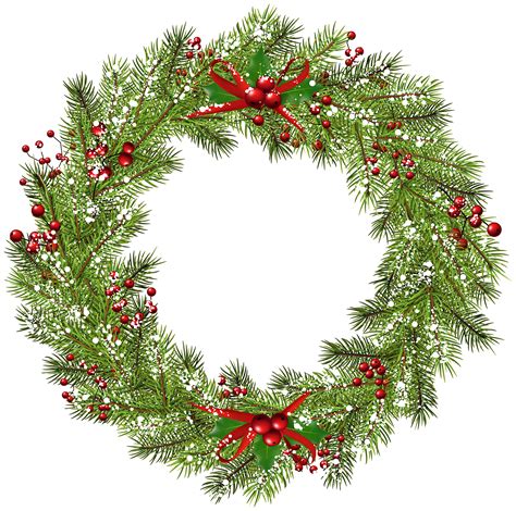 Christmas Wreath Clipart Transparent Background 10 Free Cliparts