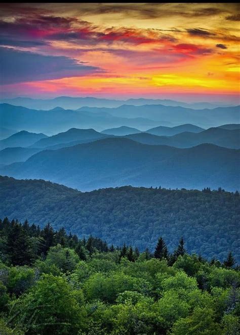 Blue Ridge Pkwy Appalachian Mtns Scenic Landscape Beautiful Nature