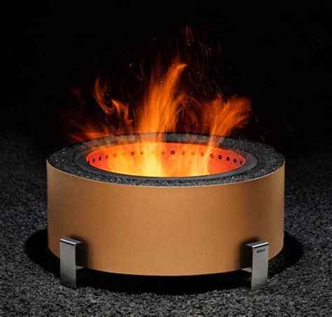Breeo Luxeve 24 Smokeless Fire Pit With Lid Glass Earth Rust