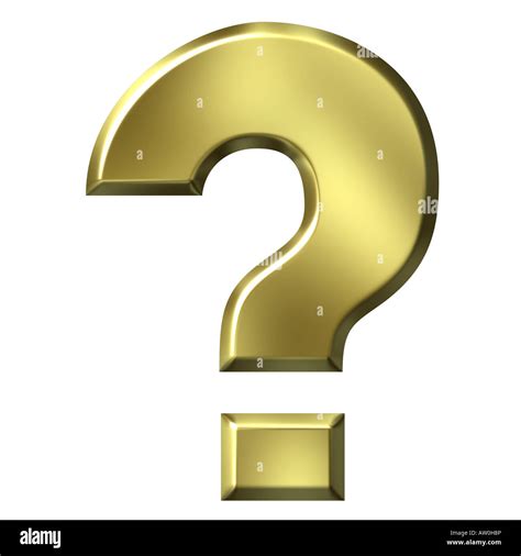 3d Golden Question Mark Stock Photo Alamy