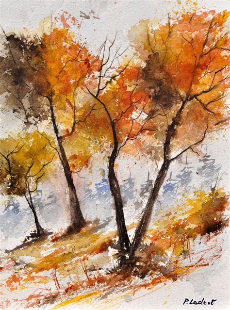 Trees In Autumn Watercolor 213032 2018 Watercolour By Pol Henry